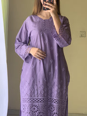 Purple 2PC - Exclusive Lawn With Fine Stitch Boring Embroidery