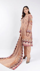 3PC Digitial Printed and Embroided Lawn Suit - Desiparel