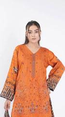 3PC Digitial Printed and Embroided Lawn Suit - Desiparel