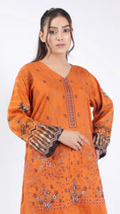 3PC Digitial Printed and Embroided Lawn Suit - Desiparel