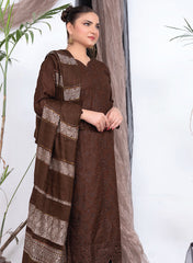 Elegant 3-Piece Unstitched Dhanak Ensemble